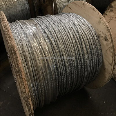 Bom preço. 6x19 Construção Galvanizado Aço fio de corda 3-32mm Diâmetro para levantamento e aplicações marítimas on-line