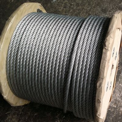Bom preço. 6x12 7FC Cabos de arame farpado Cabos de arame farpado Aço carbono Alta resistência 6mm Cabos de aço galvanizado Padrão AiSi on-line