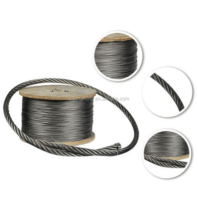 Bom preço. Fios de aço inoxidável 6x19 FC fabricados em AISI304/304L/316/316L para diâmetro de 6 mm a 40 mm e serviço de processamento on-line