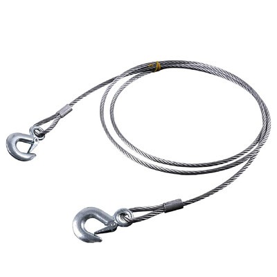 Bom preço. Cable de guincho de aço galvanizado com 6x19+IWRC Construção de aço de alto carbono 13 pés de comprimento para construção on-line