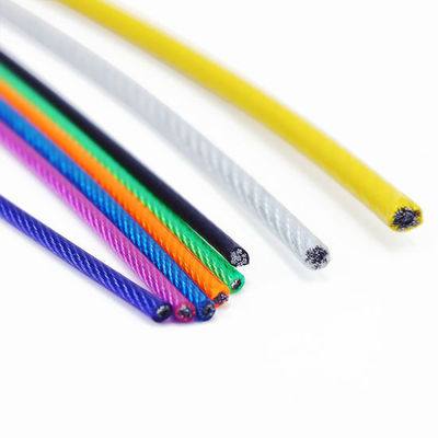 Bom preço. Resistente a UV PVC revestido de fio de aço galvanizado Tolerância de corda ± 1% e escolhas de cores diferentes para desempenho durável on-line