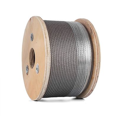 Bom preço. 304 Aeronaves 7 x 19 fios Construção Cabos de aço inoxidável Tipo de trilho de núcleo Núcleo de aço Galvanizado 16Mm Fios de aço on-line