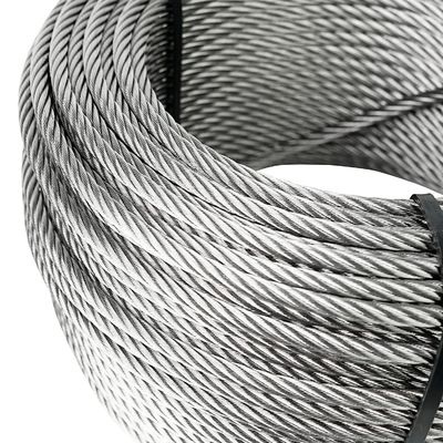 Bom preço. Cabos de corda de arame de 250 pés não revestidos para barrancos 7x7 7x19 1/8
