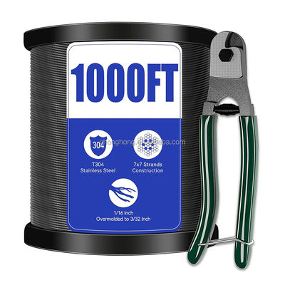 Bom preço. Fios de aço inoxidável preto 304 1/16