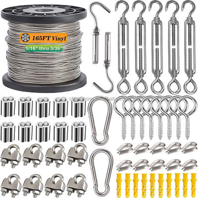 Bom preço. Kit de corda de fio de aço inoxidável 1/16 