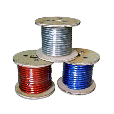 Bom preço. Fios de aço inoxidável revestidos de PVC/PP/PE/PA 6X7 FC/6X7 IWS 1/32' 3/64' 1/16' 3/32' 1/8' 5/32' 3/16' 1/4' 5/16 on-line