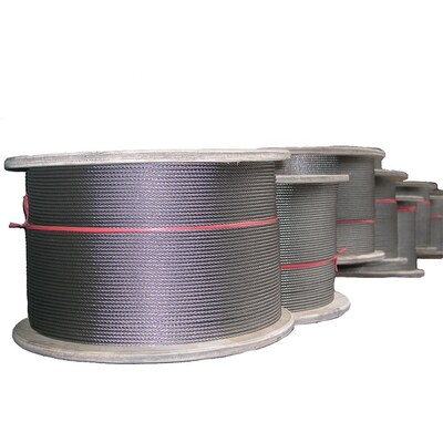 Bom preço. Cabo de fio de aço inoxidável com material AISI304 304L 316 316L e 6 x 7 FC / IWS Construção em 1/16 