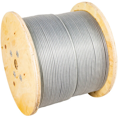 Cabos para aeronaves galvanizados de aço carbono de 7,94 mm 7x19 5/16