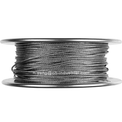 Bom preço. 7x19 Galvanizado fio de aço corda 3/64