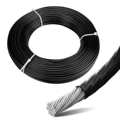 Bom preço. OEM PVC Nylon plástico revestido de cor SS revestimento de aço inoxidável Metal cabo de carbono PP Dog mooring Marinha corda de arame redondo on-line