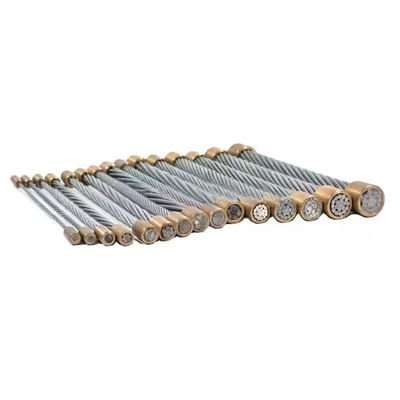 Bom preço. 1x7 1x19 Filamento de arame de aço revestido de zinco galvanizado com tolerância de ± 1% e material de aço carbono on-line