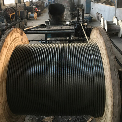 Negro de óleo de cabeçalho frio aço Cable de avião preto aço cabo de cabo de fio de fio de fio de aço não galvanizado com como por seu pedido