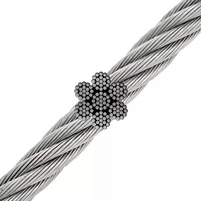 Bom preço. Cable de aço galvanizado de carbono / corda de aço inoxidável 7x7/6x9/6x19/7x19/6x36 para projetos de construção on-line