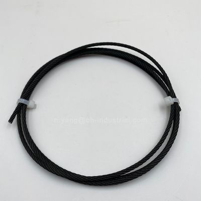 Bom preço. Cabos de avião revestidos em pó de aço preto 7x7 1x19 SS316 Cabos de aço cabos de aço inoxidável de óxido negro on-line
