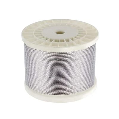 Bom preço. 1x19 7x7 7x19 T316 Cabos de aço inoxidável para aeronaves para cabos de convés 1/8