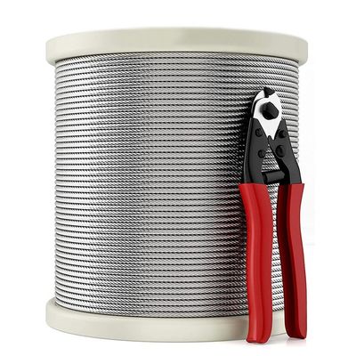 Bom preço. 1x19 Tipo 316 Acero inoxidável Cable de aço não revestido 3/16 