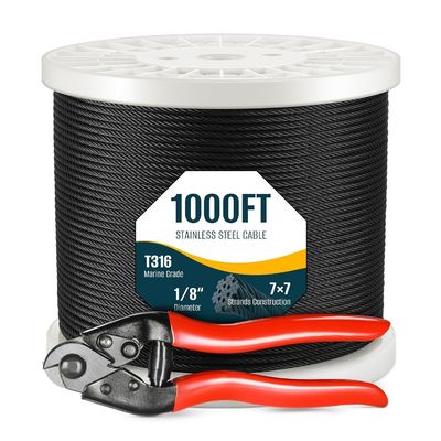 Bom preço. 7x19 1x19 10mm cordas de arame 304 aço inoxidável para trilhos balustrade deck on-line