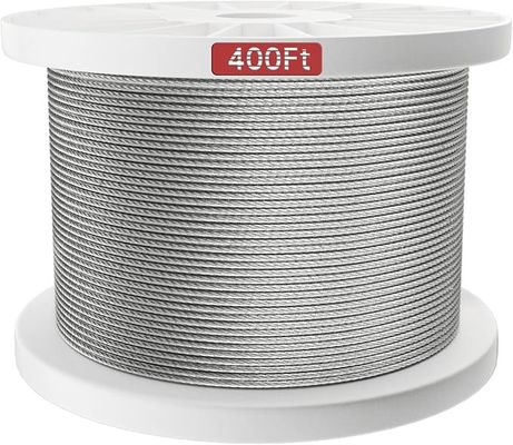 Bom preço. 500FT Aircraft Steel Wire Rope SS Cable 7x7 Para Deck Railing Kits Hardware 1/8