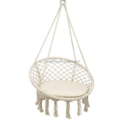 Bom preço. Rondas e penduradas hamaca de jardim de algodão corda macrame franja pátio balançar hamaca cadeira de animais de estimação hamaca on-line
