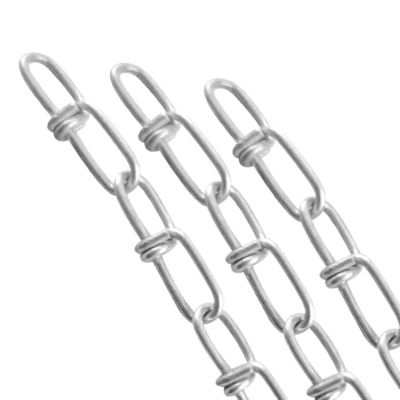 Bom preço. Cadeia galvanizada DIN5685 de duplo laço curto, de ligação de cadeia, sem soldagem, com nó on-line