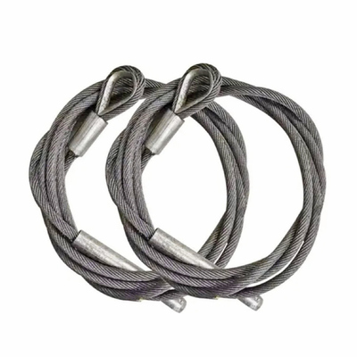 Sling de corda de fio de aço galvanizado para guindastes de manuseio de mangueiras & guindastes de provisão & botes salva-vidas de queda livre com dedal
