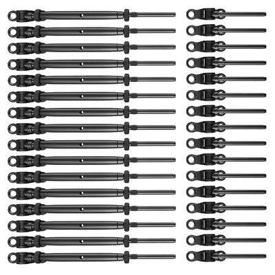 Bom preço. Kit de grades de cabo preto pesado com fios ajustáveis e base de ângulo para marinha e construção on-line