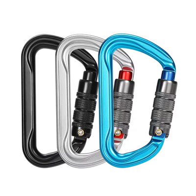 Bom preço. Carrinho de carabinas de bloqueio automático de forma D 7075 de alumínio resistente à ferrugem para hamaca, caminhadas, trela de cão on-line