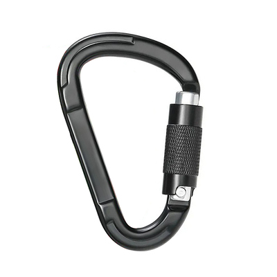 Bom preço. Gancho de Pressão Mosquetão de Alumínio em Forma de D com Travamento Automático 25kN para Escalada on-line