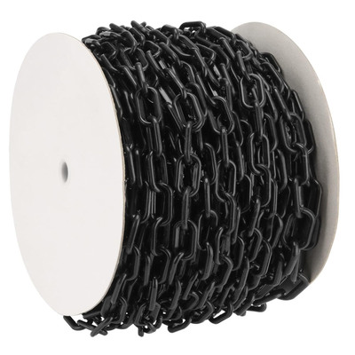 Bom preço. 8MM Plastic Barrier Chain Preto Plastic Chain Segurança de Tráfego Plastic PE Link Chain on-line