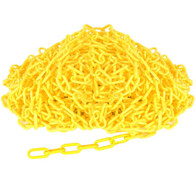 Bom preço. 8mm cadeia de plástico amarelo ligações de cadeia de plástico segurança do trânsito ligação de cadeia de plástico PE on-line