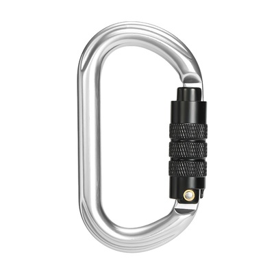 Bom preço. Mosquetão de segurança para escalada ao ar livre em liga de alumínio de 25kN em forma de O com auto-travamento on-line