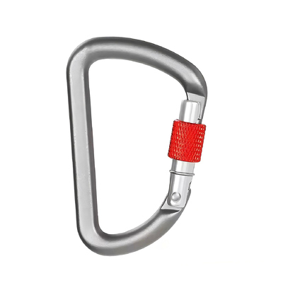 Bom preço. Carabiner de alumínio de escalada em forma de D 6kN D Ring Key Rings Clips Locking Carabiner para acampamento on-line