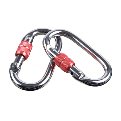 Bom preço. Carabiner de escalada 25kN 5620Lbs Carabiner de bloqueio de carga pesada Clip Industrial Twist Lock Carabiners para escalada on-line