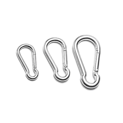 Bom preço. Fábrica Direta Atacado Carabiner Gancho Hardware 304 316 Primaveras de aço inoxidável botão de escalada Snap ganchos on-line