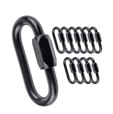 Bom preço. Conector de cadeia preta equipamento de arranjo Carabiner Quick Link on-line