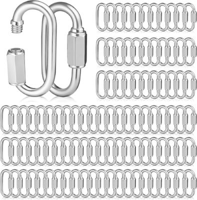 Aço inoxidável polido 304 Link de ligação rápida Embalagem personalizável Chain de parafuso de segurança marítima 304 Links rápidos padrão