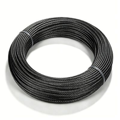 Bom preço. Óxido Negro T316 Stainless Steel Wire Rope 1/8 Inch 7x7 Cable de Avião 100 ft para Wire Trellis Outdoor DIY Projects on-line