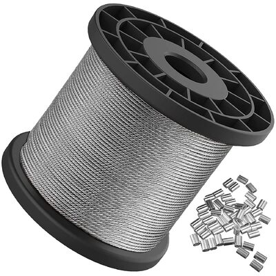 Bom preço. Cableira de aço inoxidável polida AISI316 3/64 